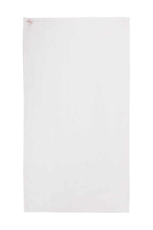 Düz Kadife Havlu 50*90 cm | Beyaz - Thumbnail